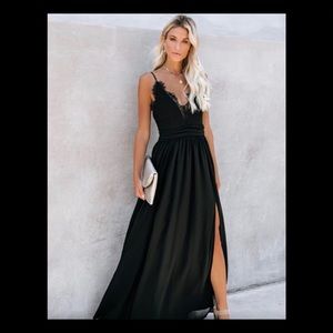 The Gala Lace Slit Maxi Dress